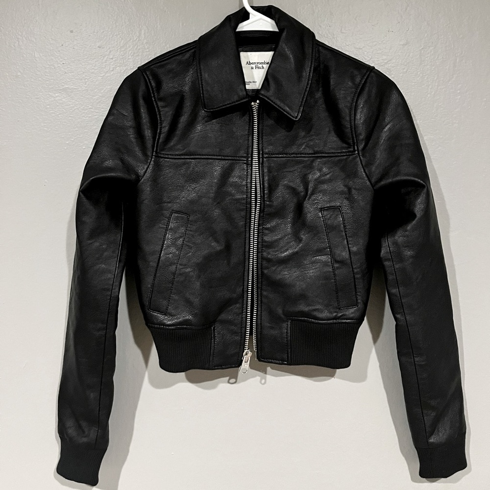 Abercrombie Cropped Leather Jacket
